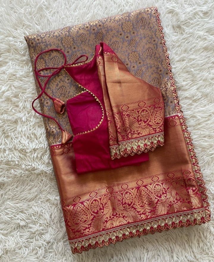 Red and Wine Saree For You