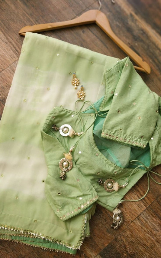 Pihu Saree Parrot Work Free Size Blouse